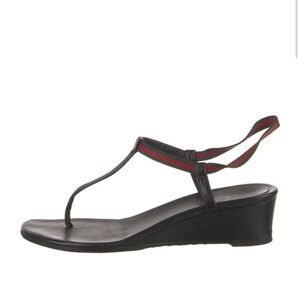 Gucci Web Accent T-Strap Sandals